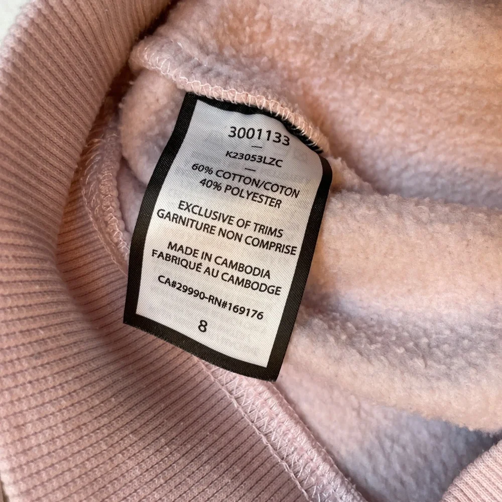 LazyPants pale pink sweatshirt girls size 8